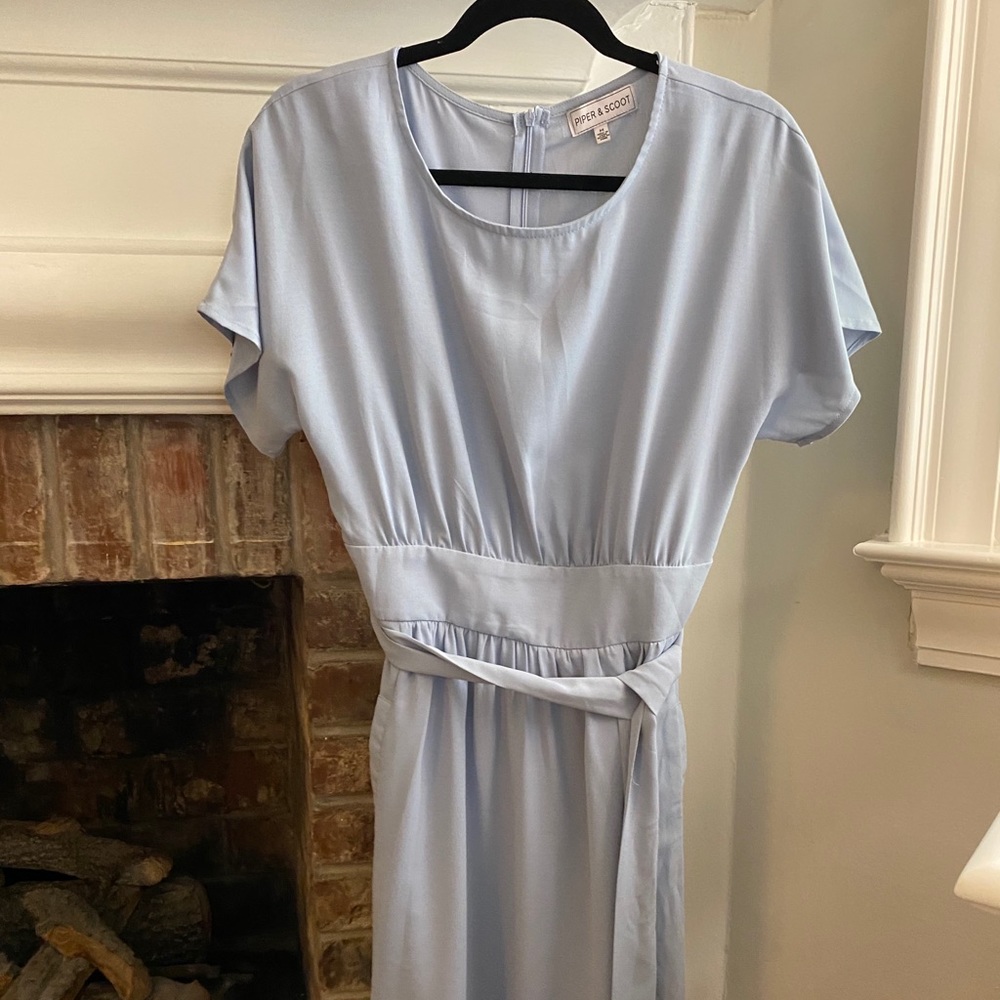 Women’s midi powder blue dress